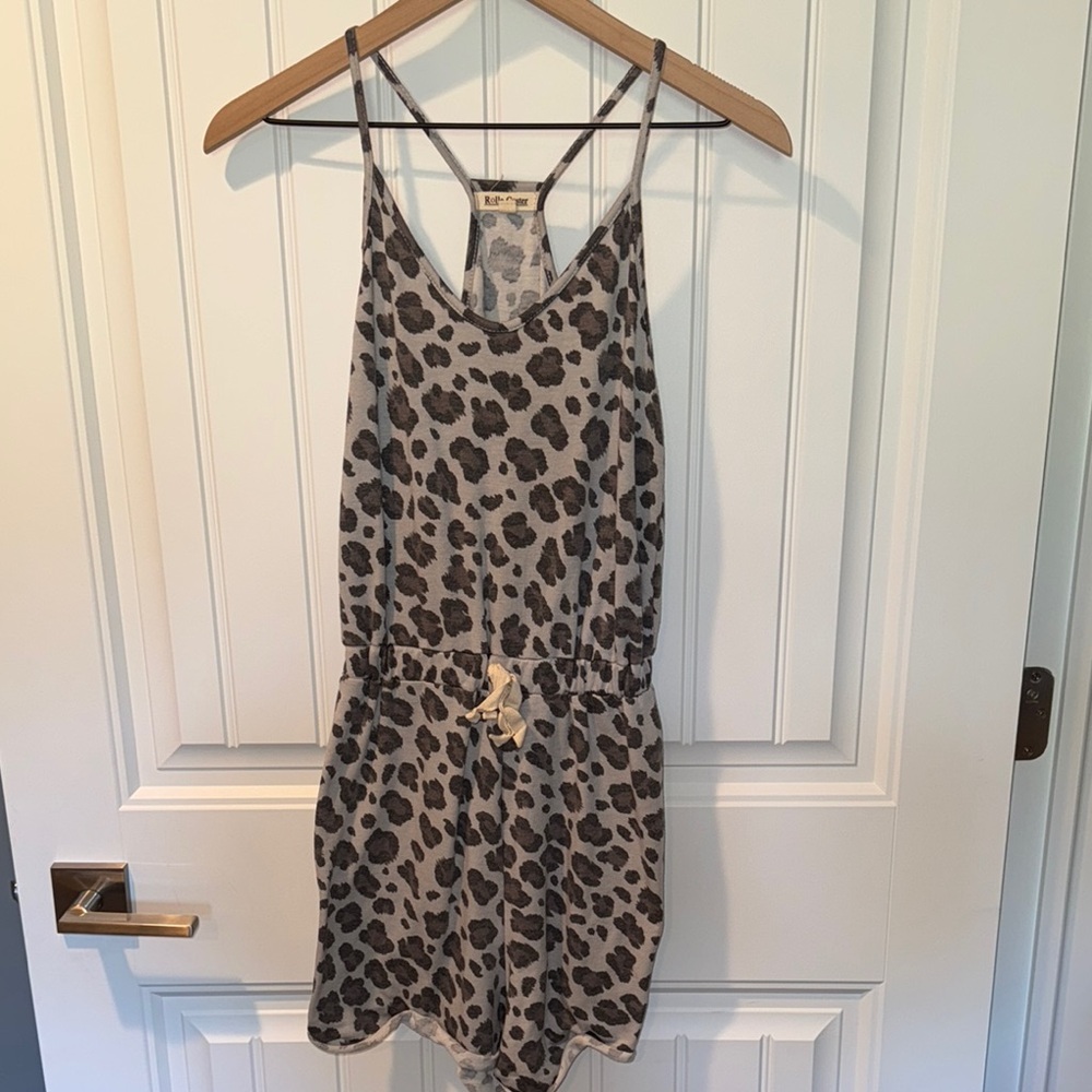 Rolla Coster Gray and Black Patterned Romper